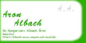aron albach business card